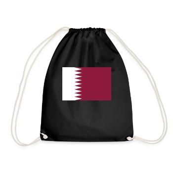 Drapeau officiel du Qatar Qatar Qatari Country Pride - Sac de sport léger - noir - Devant
