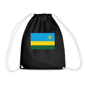 Offizielle Ruanda Flagge Ruandan Country Pride - Turnbeutel - Schwarz - Vorne