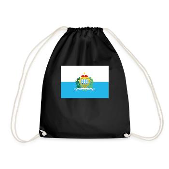 Drapeau officiel de Saint-Marin Sammarinese Country Pride - Sac de sport léger - noir - Devant