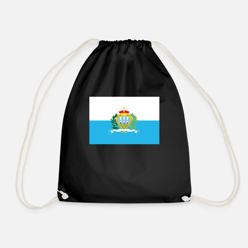 Drapeau officiel de Saint-Marin Sammarinese Country Pride - Sac de sport léger - noir