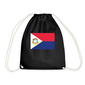 Official Sint Maarten Flag Maartener Country Pride - Drawstring Bag - black - Front