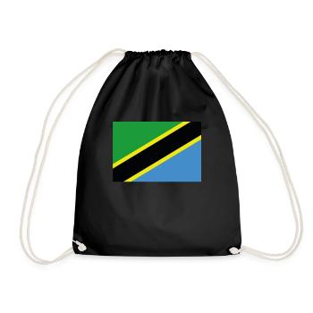 Drapeau officiel de la Tanzanie Tanzanian Country Pride - Sac de sport léger - noir - Devant