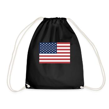 Drapeau officiel des États-Unis États-Unis Pays américain - Sac de sport léger - noir - Devant