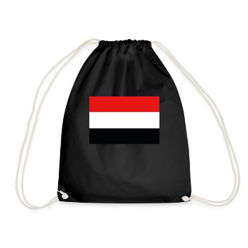 Official Yemen Flag Yemeni Country Pride - Drawstring Bag - black - Front
