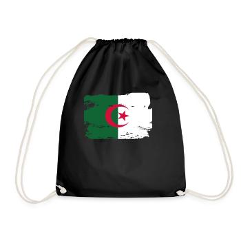 Drapeau officiel de l’Algérie Fierté du pays algérien - Sac de sport léger - noir - Devant