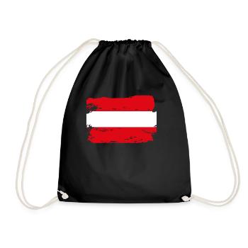 Official Austria Flag Australian Country Pride - Drawstring Bag - black - Front