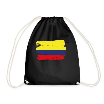 Official Colombia Flag Colombian Country Pride - Drawstring Bag - black - Front