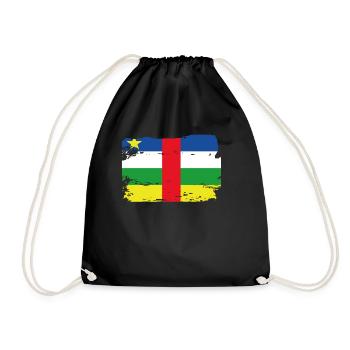Official Central African Republic Flag Africa - Drawstring Bag - black - Front