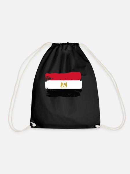Offizielle ägyptische Flagge Egyptian Country Pride Vintage - Turnbeutel - Schwarz