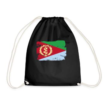 Offizielle Eritrea Flagge Eritrean Country Pride - Turnbeutel - Schwarz - Vorne