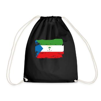 Drapeau équatorial officiel Guinée Guinéen - Sac de sport léger - noir - Devant