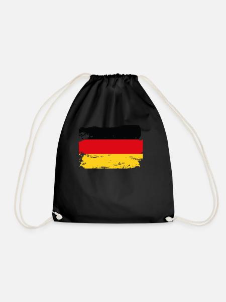Offizielle Deutschlandflagge German Country Pride Vintage - Turnbeutel - Schwarz