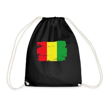 Drapeau officiel de la Guinée Guinée Country Pride Vintage - Sac de sport léger - noir - Devant