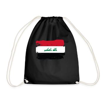Offizielle Irak-Flagge Irakisches Land Pride Vintage - Turnbeutel - Schwarz - Vorne