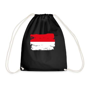 Official Indonesia Flag Indonesian Country Pride - Drawstring Bag - black - Front