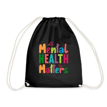 Mental Health Matters Break the Stigma - Drawstring Bag - black - Front