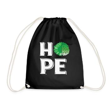 HOPE Mental Health Awareness Gehirn Grüne Sonnenblume - Turnbeutel - Schwarz - Vorne