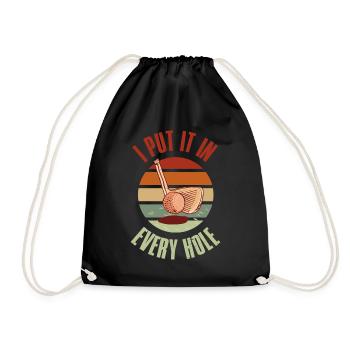 Je l’ai mis dans chaque cadeau de golf de golf de trou - Sac de sport léger - noir - Devant
