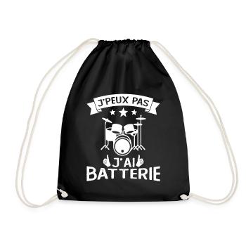 Je Peux Pas J'Ai Batterie Cadeau - Sac de sport léger - noir - Devant