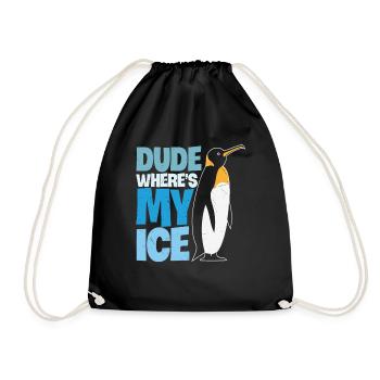 Dude Where's My Ice Kiwi Protection - Drawstring Bag - black - Front