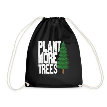 Plant More Trees Tree Protection - Drawstring Bag - black - Front