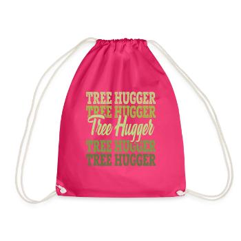 Tree Hugger Tree Protection - Drawstring Bag - fuchsia - Front