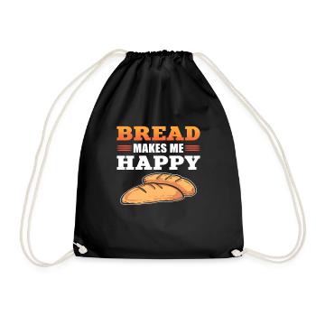 Le pain me fait du pain heureux boulanger - Sac de sport léger - noir - Devant