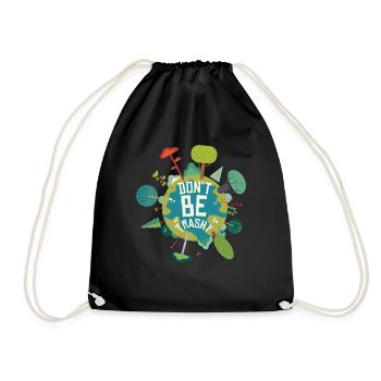 Ne soyez pas trash citations du Jour de la Terre - Sac de sport léger - noir - Devant