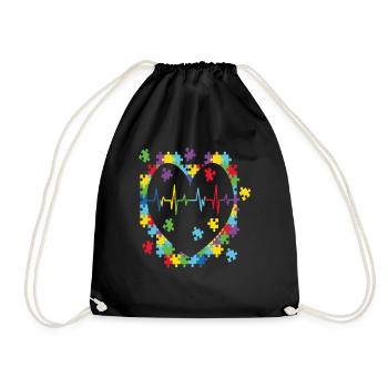 Autism Retro - Drawstring Bag - black - Front