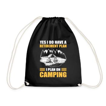 Oui J’ai un plan de retraite Je prévois camper - Sac de sport léger - noir - Devant