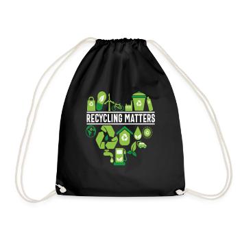 Choose To Keep Going Never Give Up Quotes - Drawstring Bag - black - Front