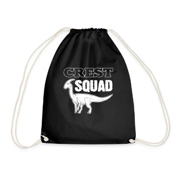 Crest Squad Parasaurolophus Dinosaur - Turnbeutel - Schwarz - Vorne