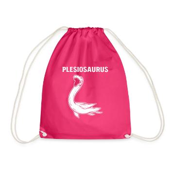 Plesiosaurus Dinosaur - Turnbeutel - Fuchsia - Vorne