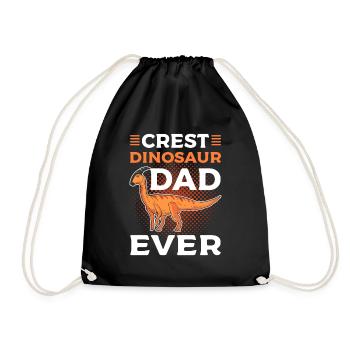 Crest Dinosaur Papa Ever Parasaurolophus Dinosaure - Sac de sport léger - noir - Devant