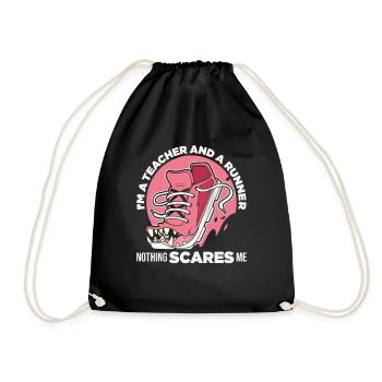 Je suis un enseignant et un coureur Rien ne me fait peur - Sac de sport léger - noir - Devant