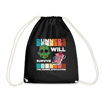 Les coureurs survivront au zombie Apocalypse Zombie - Sac de sport léger - noir - Devant