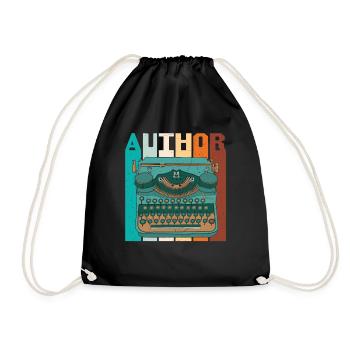 Author Retro - Drawstring Bag - black - Front