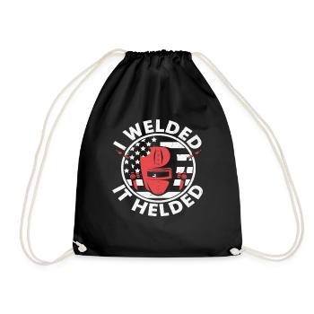 I Welded It Helded - Drawstring Bag - black - Front