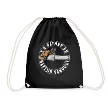 Je préfère faire de la sciure de bois - Sac de sport léger - noir - Devant