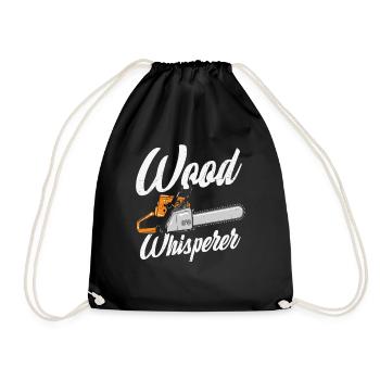 Wood Whisperer Quotes - Drawstring Bag - black - Front
