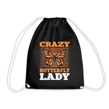Crazy Butterfly Lady Monarque Papillon - Sac de sport léger - noir - Devant