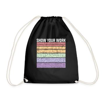 Montrez vos mathématiques de travail - Sac de sport léger - noir - Devant