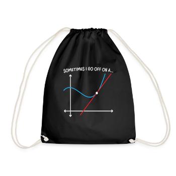 Sometimes I Go Off On A Math Quotes - Drawstring Bag - black - Front