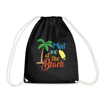 Rencontrez-moi à la plage Citations - Sac de sport léger - noir - Devant