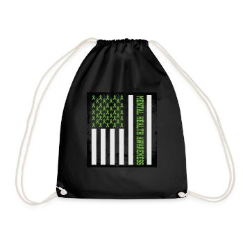 Mental Health Awareness Educating About Mental - Drawstring Bag - black - Front