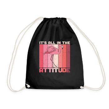 Es ist alles in der Einstellung Flamingo - Turnbeutel - Schwarz - Vorne