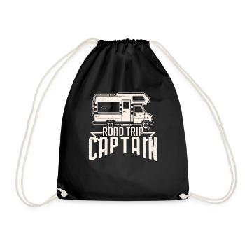Road Trip Captain Road Trip Zitate - Turnbeutel - Schwarz - Vorne