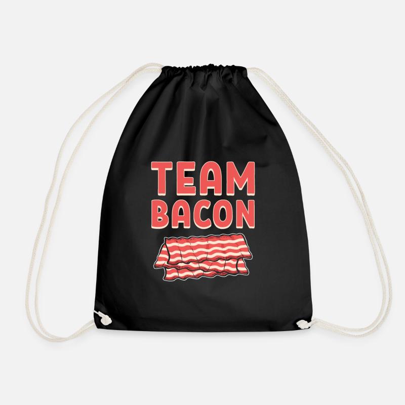 Team Bacon Ham Meat Breakfast Bacon and Egg - Turnbeutel - Schwarz