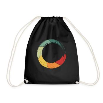 Meditation Retro - Drawstring Bag - black - Front