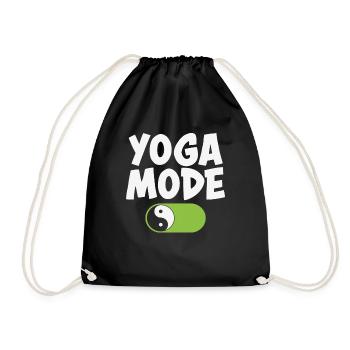 Yoga Mode Yoga Zitate - Turnbeutel - Schwarz - Vorne